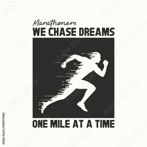Running marathoners t shirt vector design