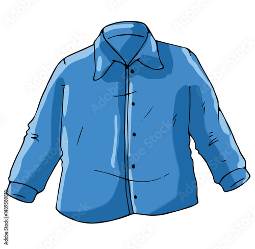 Cute cartoon hand drawn vector full sleeve shirt clipart.