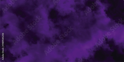 Natural Blue sky watercolor background texture for cover design. The summer is colorful clearing day Good weather with natural clouds. Purple Watercolor Painting Background.