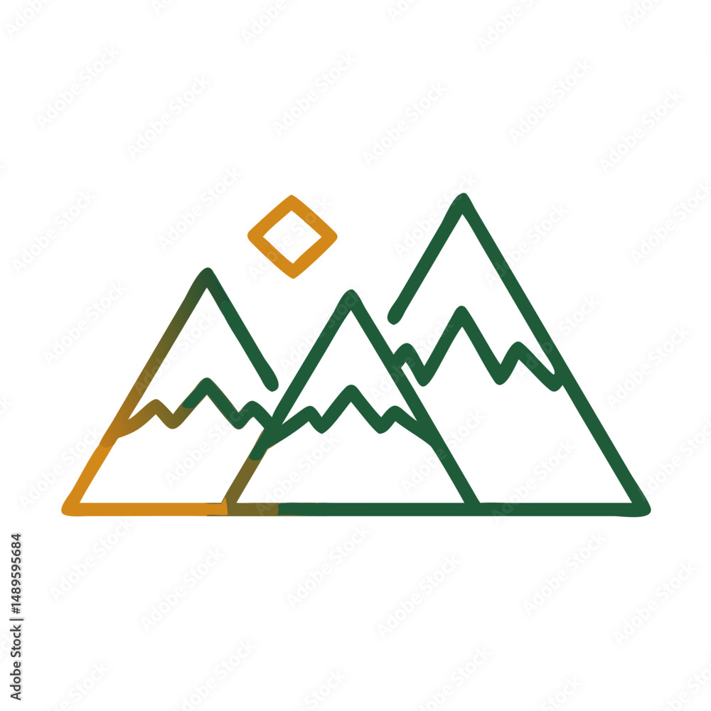 Mountain Range Icon – Nature, Landscape, Adventure, Outdoors Symbol Mountain Range Icon – Nature, Landscape, Adventure, Outdoors Symbol