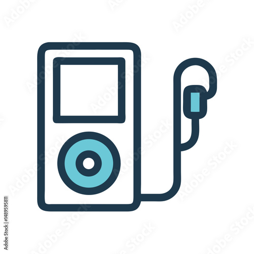 MP3 Player Icon – Audio Device, Music Player, Portable Sound Symbol