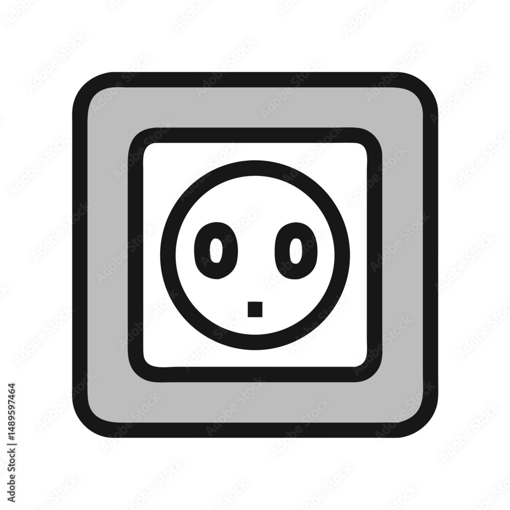Power Socket Icon – Electrical Outlet, Plug, Energy, Connection Symbol Power Socket Icon – Electrical Outlet, Plug, Energy, Connection Symbol