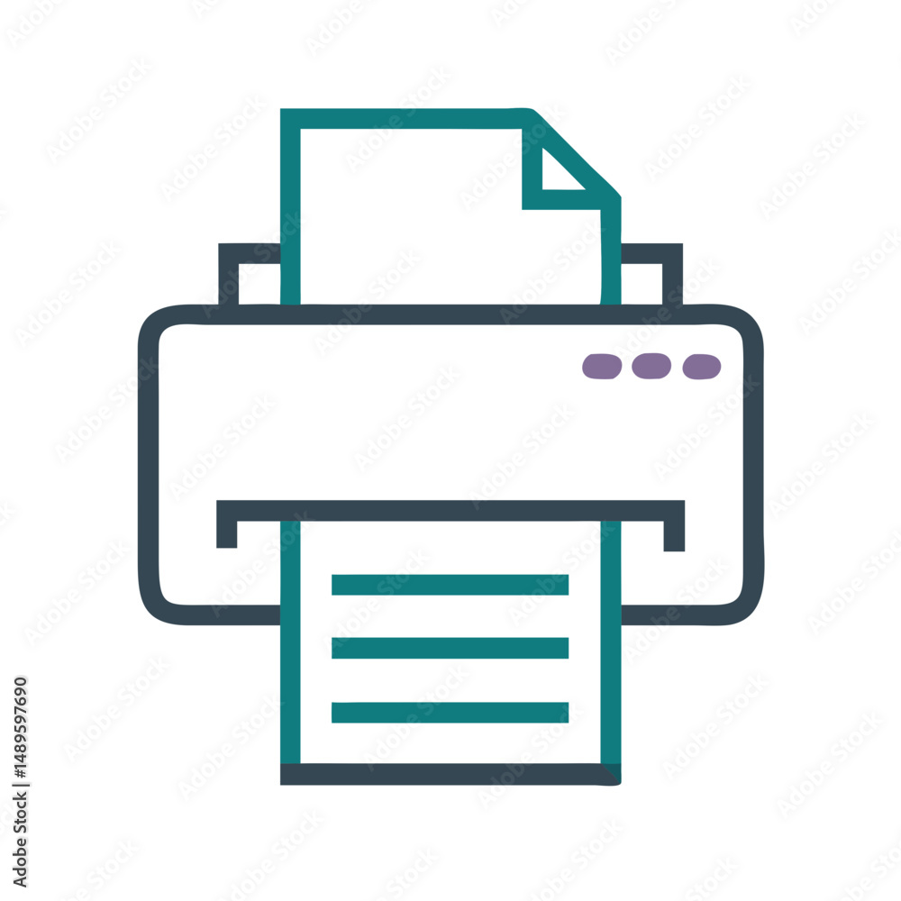 Printer Icon – Printing Device, Office Equipment, Document Output Symbol Printer Icon – Printing Device, Office Equipment, Document Output Symbol