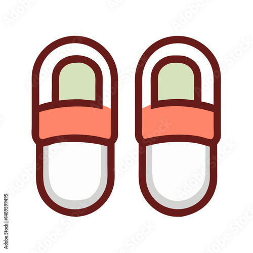 Slippers Icon – Comfortable Footwear, Home Shoes, Casual Comfort Symbol