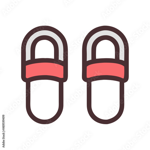 Slippers Icon – Comfortable Footwear, Home Shoes, Casual Comfort Symbol