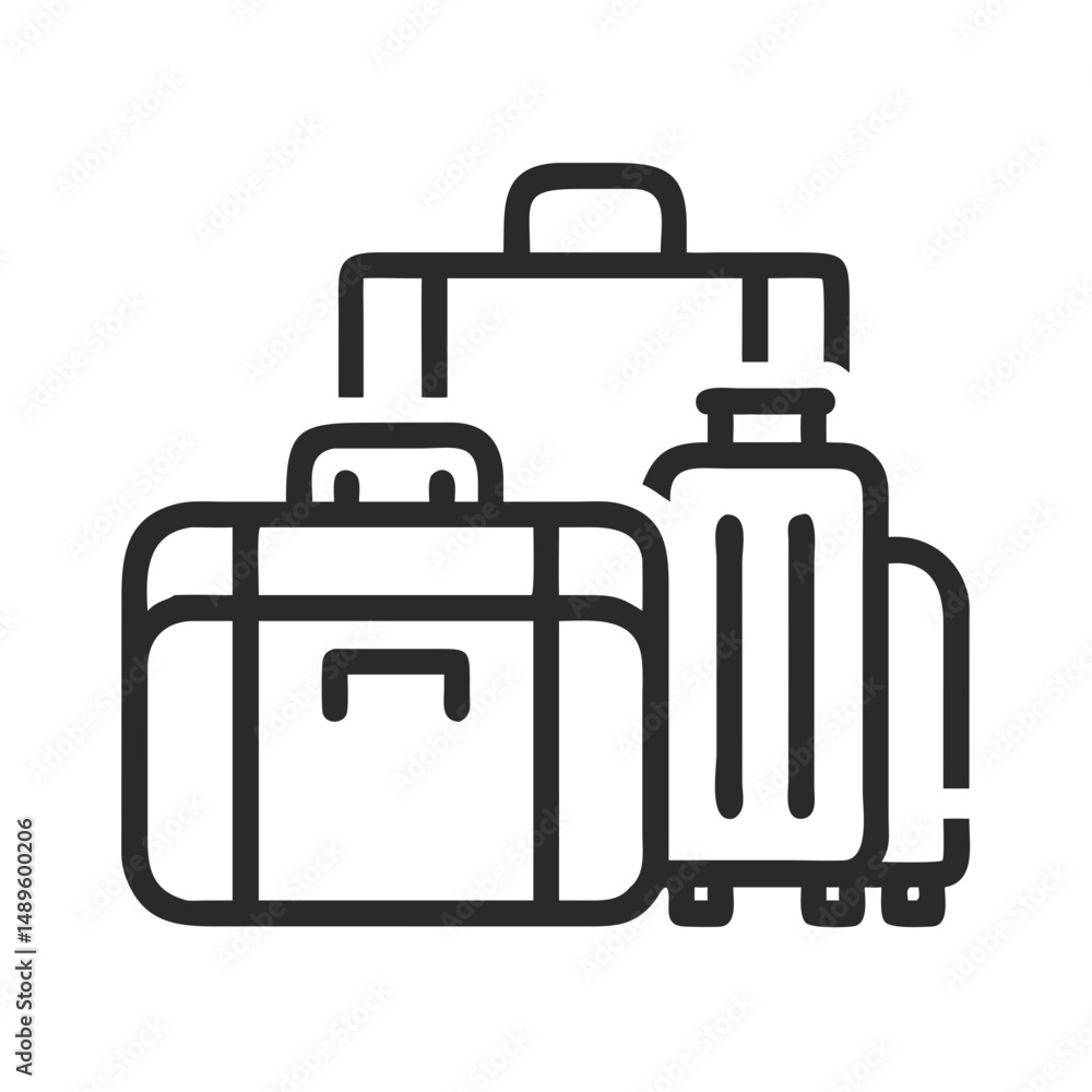 Suitcase Set Icon – Luggage Collection, Travel Bags, Packing Symbol Suitcase Set Icon – Luggage Collection, Travel Bags, Packing Symbol