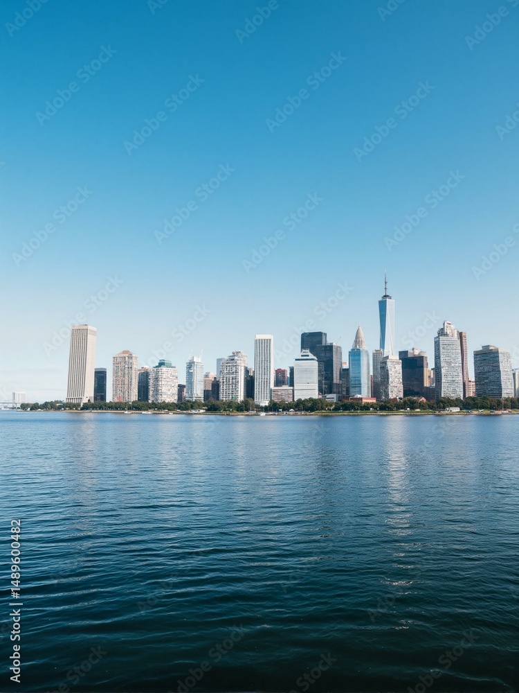 Naklejka premium Skyline view of New York City.