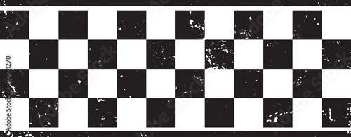 Grunge Racing Check Stripe