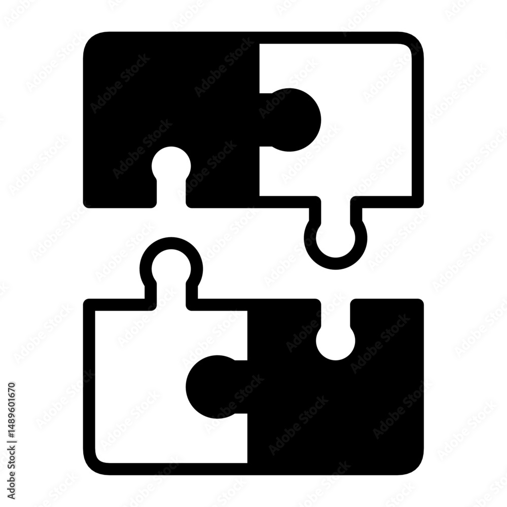 simple design of puzzle flat icon simple design of puzzle flat icon