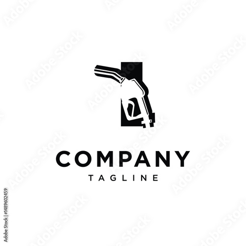 Letter I Fuel Nozzle Logo Icon Vector
