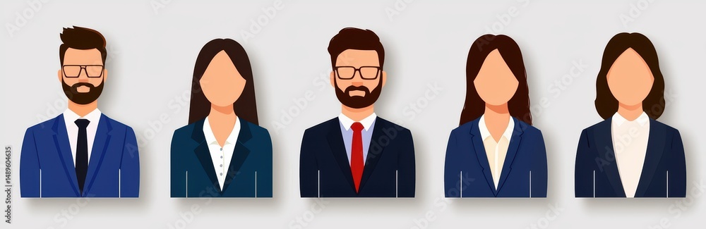 Diverse Business Team with Professional Attire and Unique Styles Diverse Business Team with Professional Attire and Unique Styles