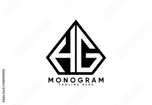 HG letter creative monogram vector logo design.