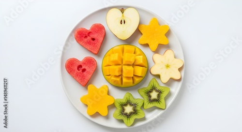 Creative Fruit Shapes on a Plate