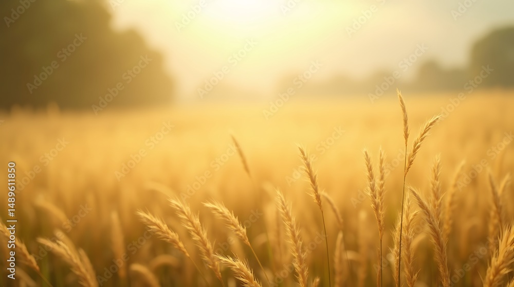 Golden sunrise over a serene wheat field. Captures the tranquility of dawn, ideal for themes of agriculture, nature, and peace. Warm light enhances the beauty of the swaying wheat. Golden sunrise over a serene wheat field. Captures the tranquility of dawn, ideal for themes of agriculture, nature, and peace. Warm light enhances the beauty of the swaying wheat.