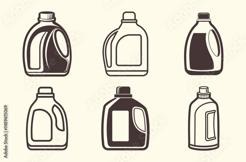 Detergent bottle line art illustration, Detergent bottle outline, Cleaning bottle sketch, Liquid container illustration