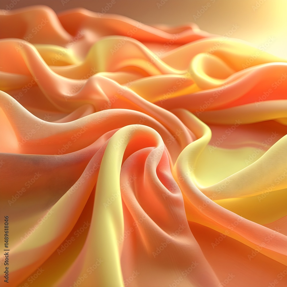 Fototapeta premium red and yellow background luxurious silk fabric velvet fashion trendy wallpaper