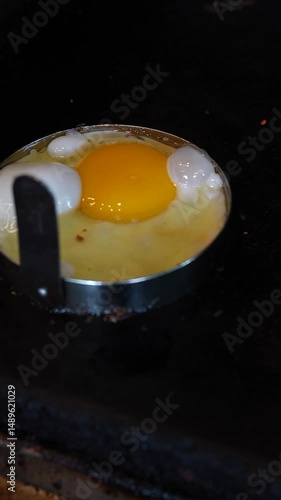 Eggs Frying in Hot Oil, Sizzling Sunny Side-Up Breakfast in FHD