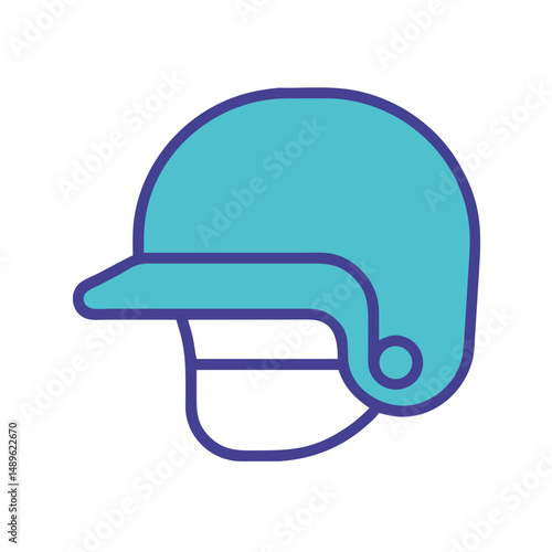 Baseball Helmet Symbol Representing Sports Safety and Player Protection