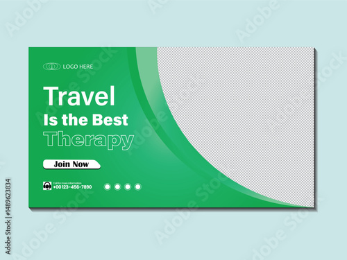 Explore the World – Travel YouTube Thumbnail Design

