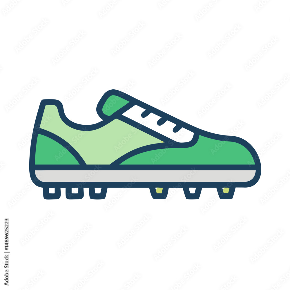 Fototapeta premium Cleat Shoe Symbol Representing Sports Footwear and Athletic Performance