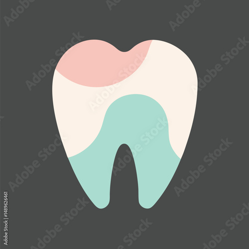 Gentle Dental Logo in Pastel Minimal Line Art