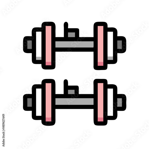 Dumbbell Set Icon Representing Fitness Equipment and Strength Training