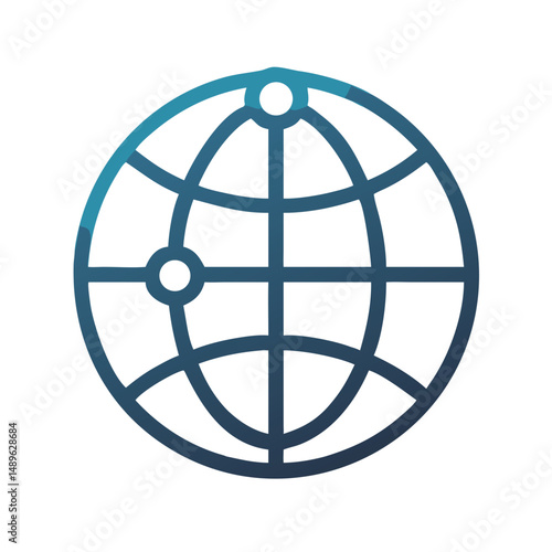 Globe Icon Representing Worldwide Logistics Network and Global Connectivity