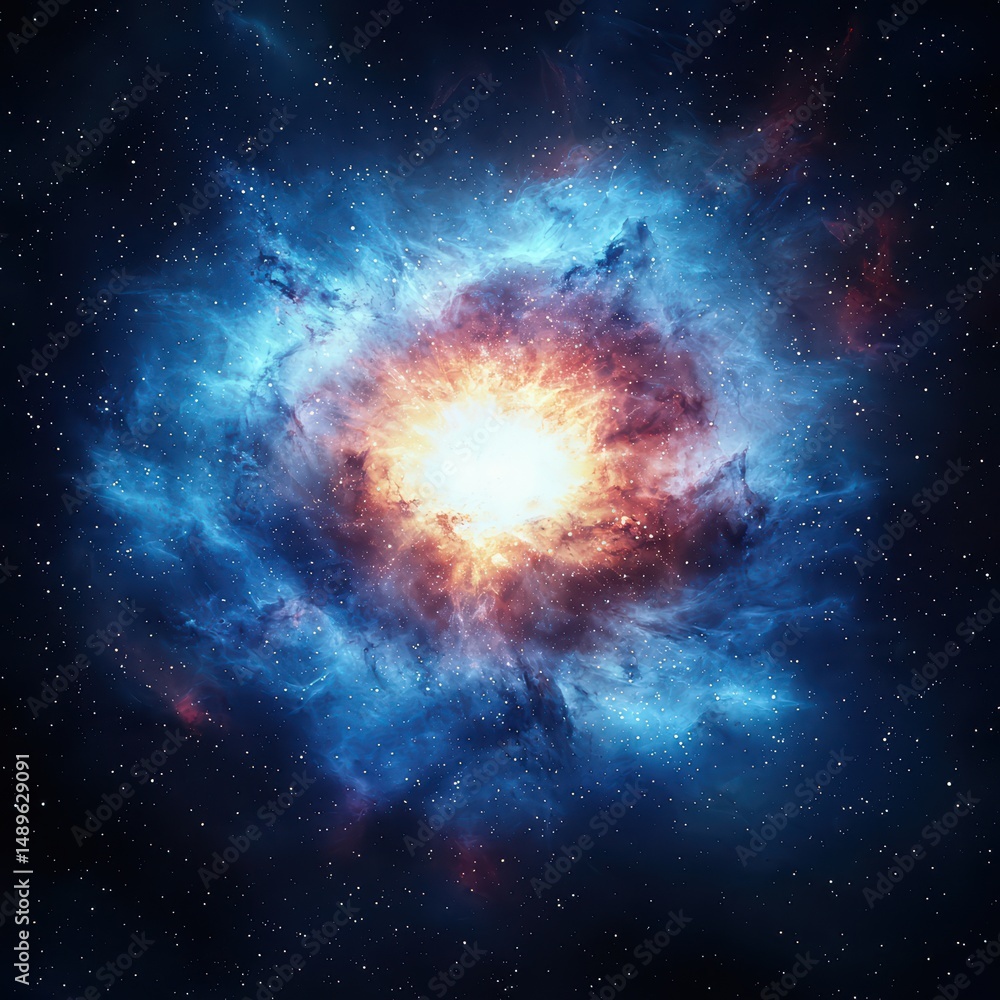 Obraz premium Stunning Cosmic Explosion Abstract Artwork in Space Background