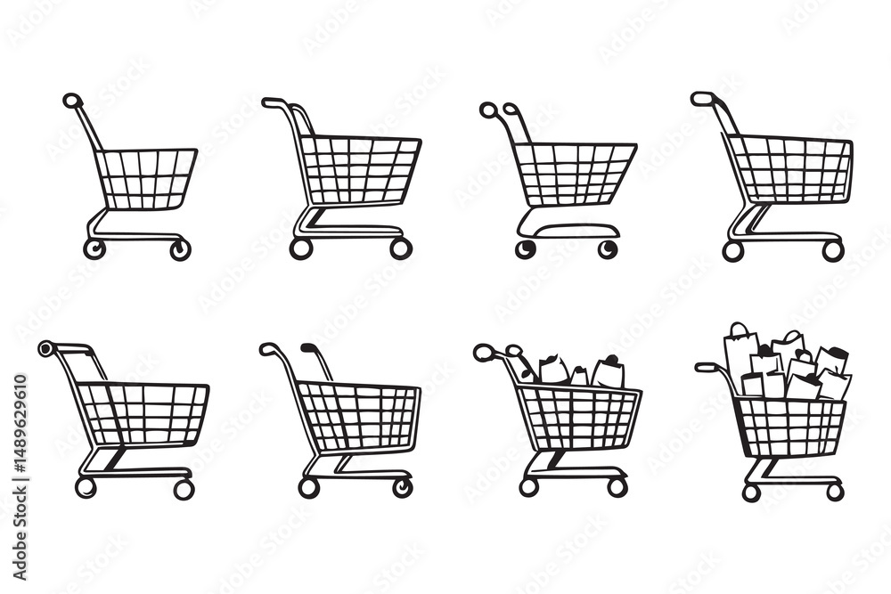 Shopping Cart line art Shopping Cart line art