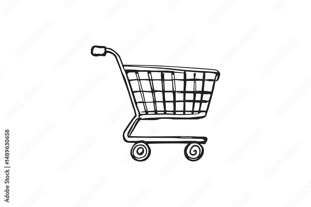 Shopping Cart line art Shopping Cart line art