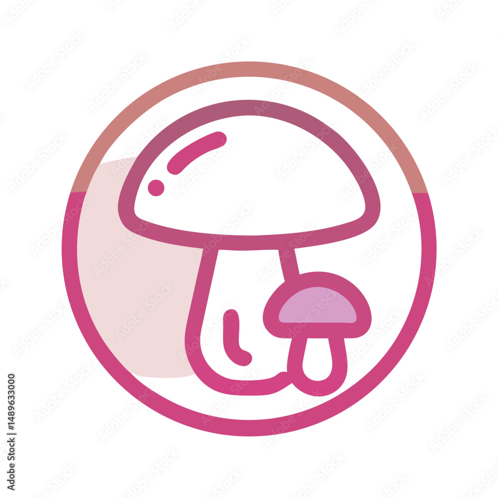 Mushroom Icon Representing Natural Nutrition and Organic Food Mushroom Icon Representing Natural Nutrition and Organic Food