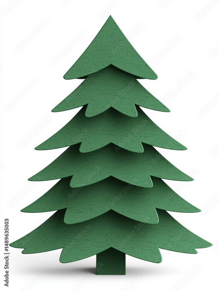 Abstract Green Tree Shape for Holiday and Nature Themes Abstract Green Tree Shape for Holiday and Nature Themes
