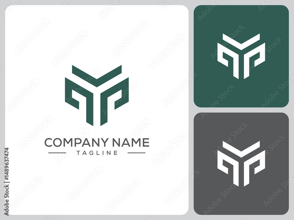 Obraz premium vector logo PP. logo design