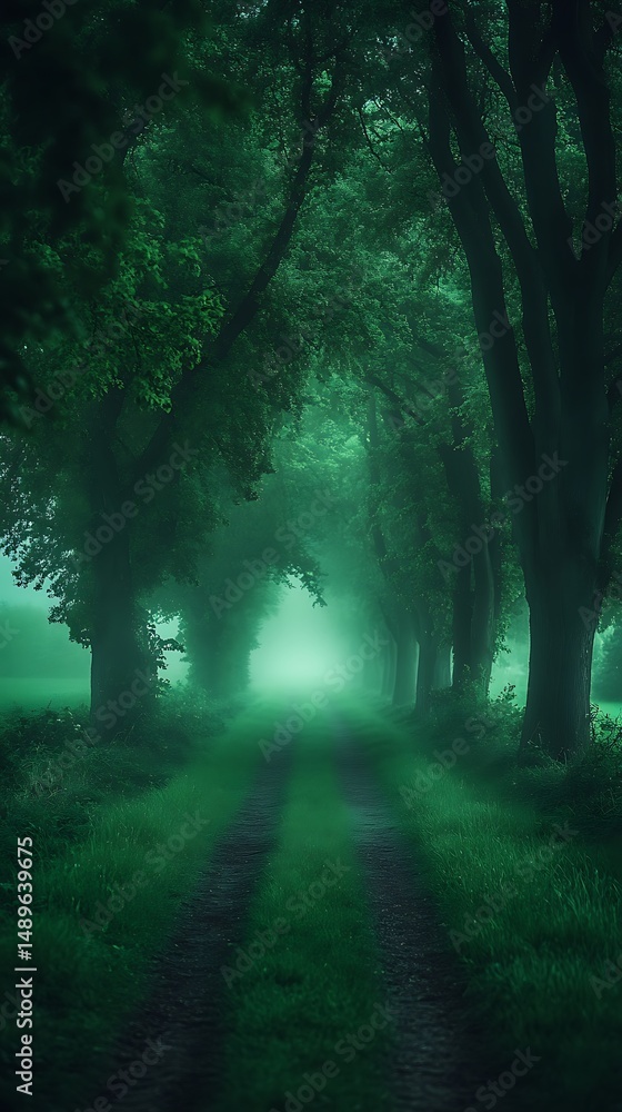Obraz premium Misty forest path (2)