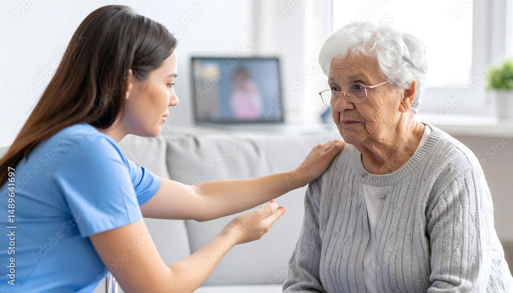 Obraz premium Support Hotlines and Community Programs Preventing Elder Abuse