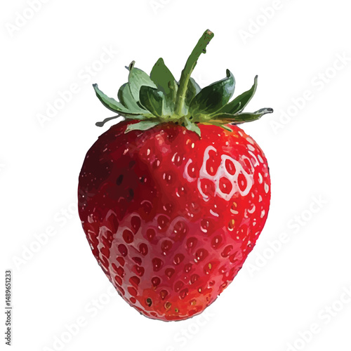 strawberry on white background