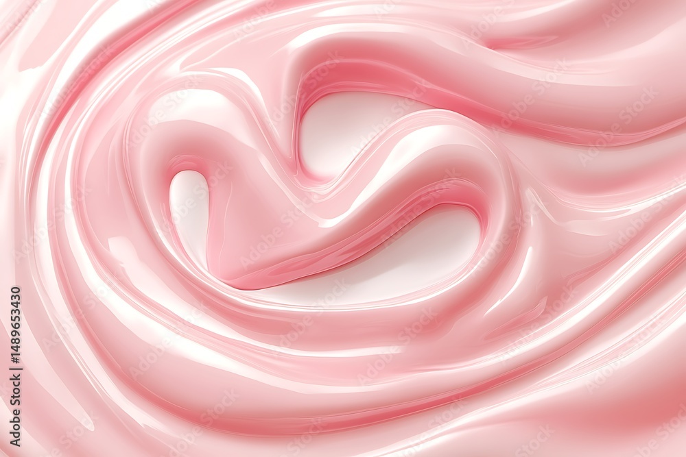 Obraz premium Swirling pink cosmetic texture