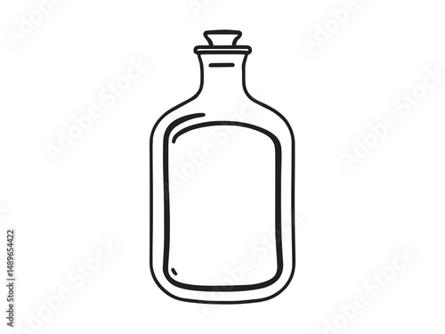Hot Water Bottle vector line art