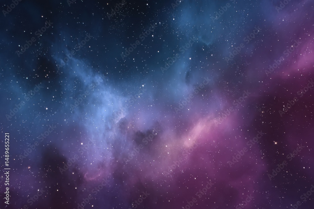 Fototapeta premium Cosmic nebula with starry night sky
