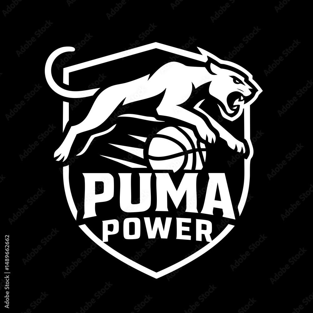 Fototapeta premium Puma Sport Logo Animal Icon Symbol
