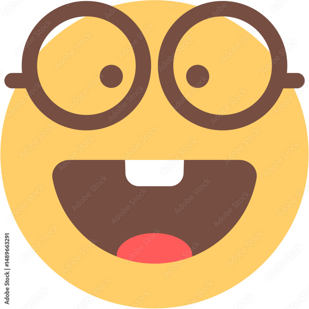 Fototapeta premium vector flat emoji smart