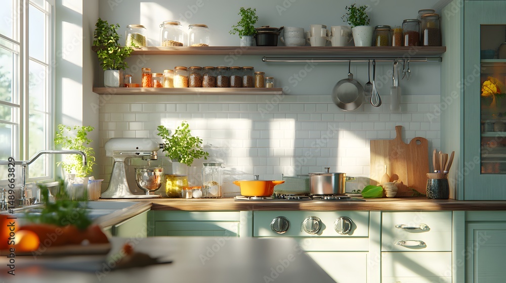 3D cooking scene of chef preparing healthy meal with fresh ingredients in bright kitchen 3D cooking scene of chef preparing healthy meal with fresh ingredients in bright kitchen