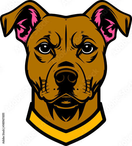 dog head mascot illustration