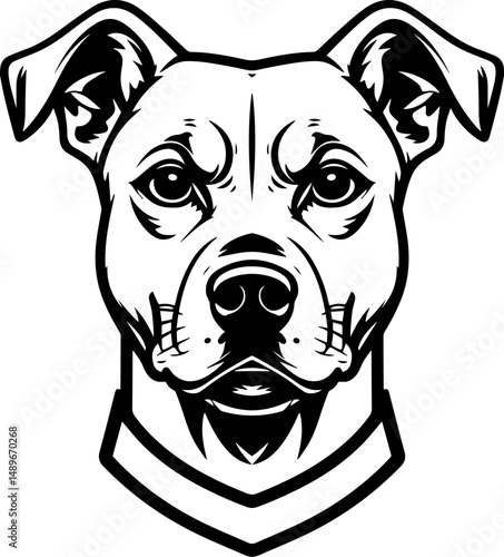 dog head mascot illustration