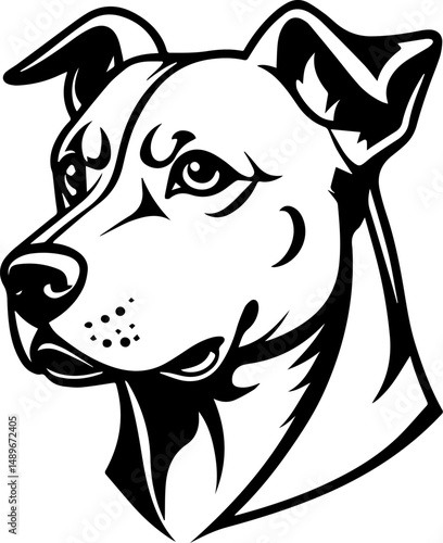 dog head mascot illustration
