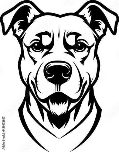 dog head mascot illustration