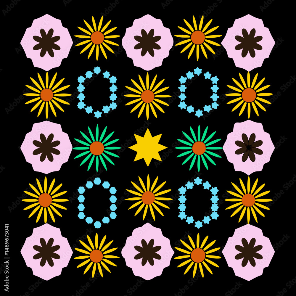 Seamless Floral Pattern Vector – Bright Pink Daisies for Spring & Summer Textile Design
Seamless Floral Pattern Vector – Bright Pink Daisies for Spring & Summer Textile Design