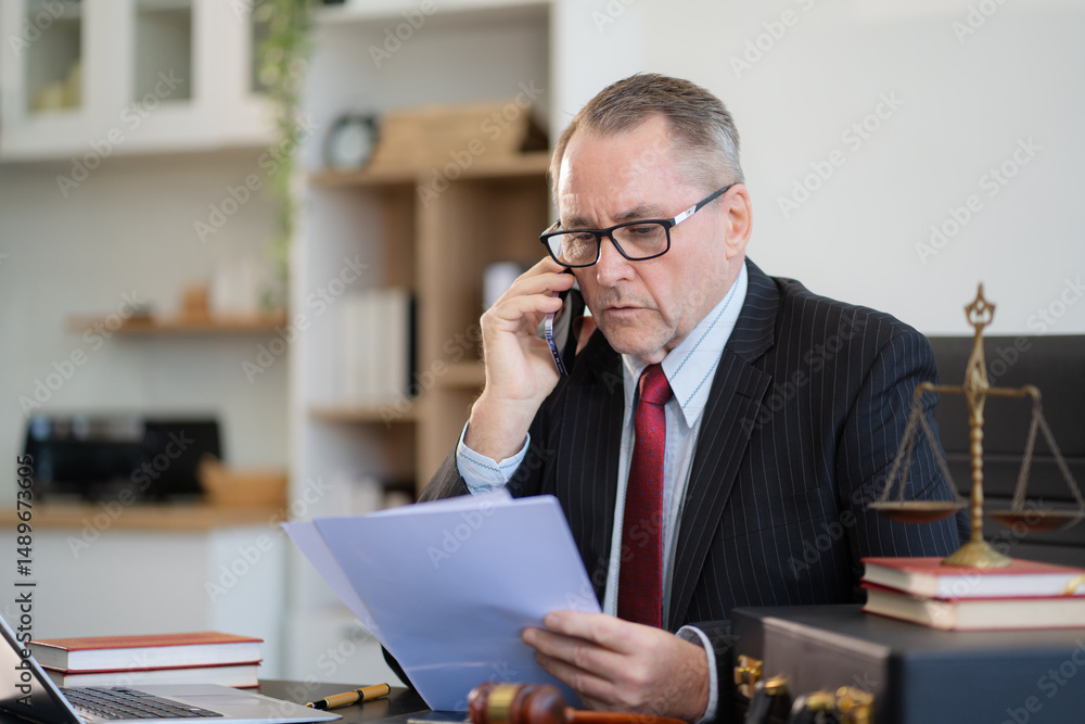 Lawyer or judge consult having at law office. Law and Legal services concept. Lawyer or judge consult having at law office. Law and Legal services concept.