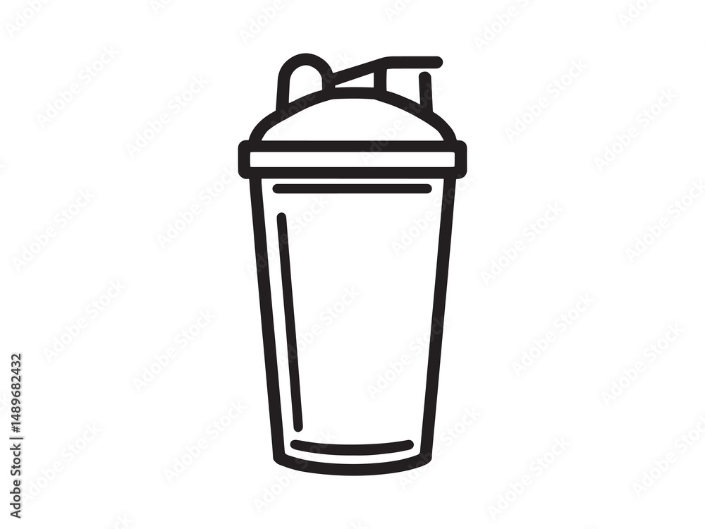Protein Shaker vector line art Protein Shaker vector line art