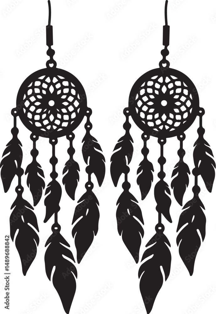 Fototapeta premium Dreamcatcher Earring Bundle